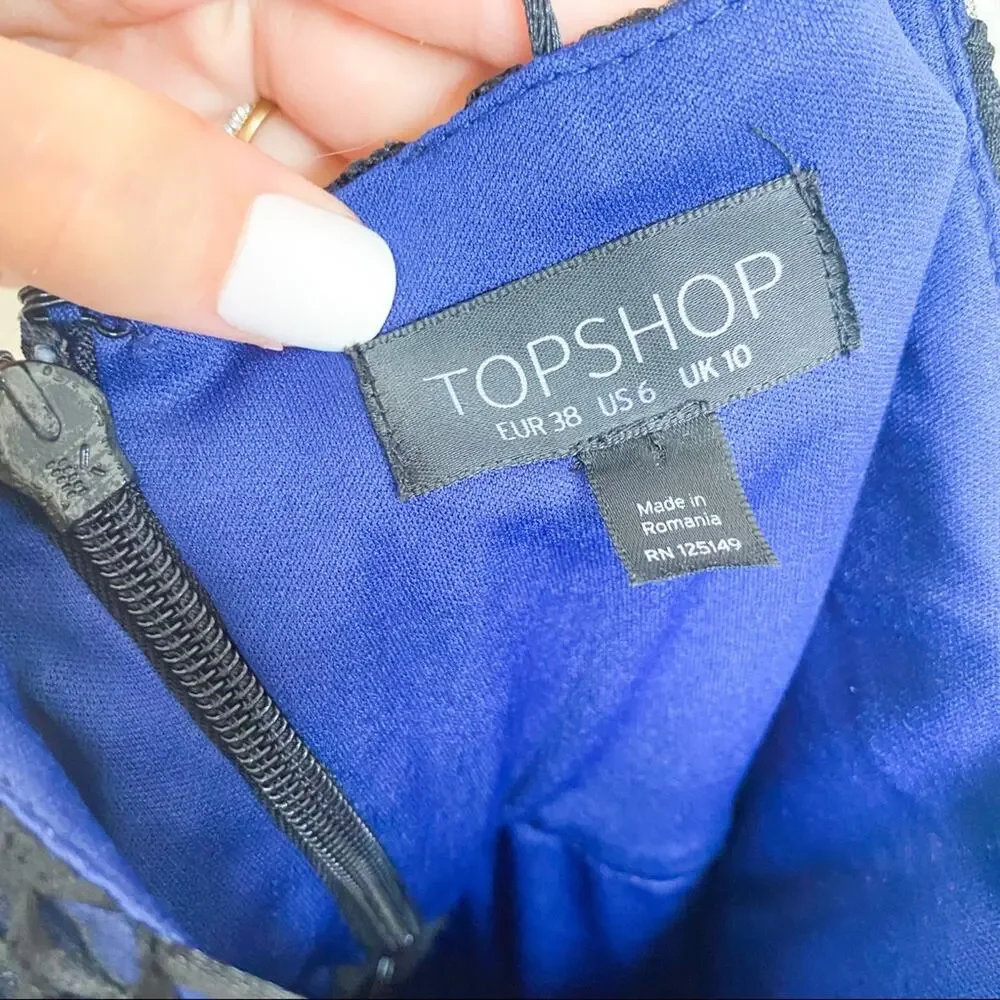 Topshop black mesh